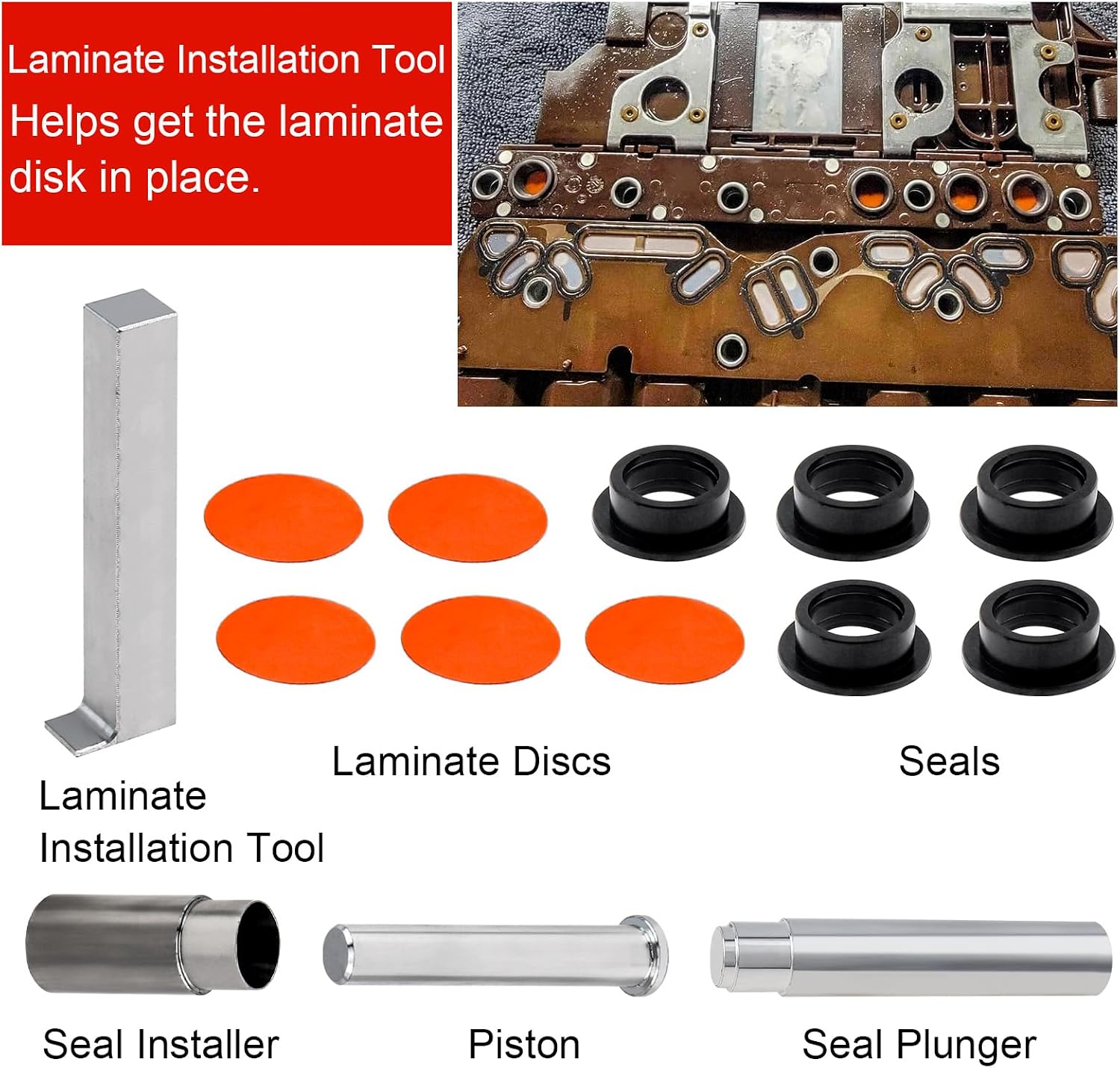 124740-TL30 Pressure Switch Installation Tool Kit Compatible with F/124740-30K, Switch Diaphragms and Seals Installation Tool Fit for Transmissions 6L45 6L50 6L80 6L90 & 1st Gen 6T70 6T75