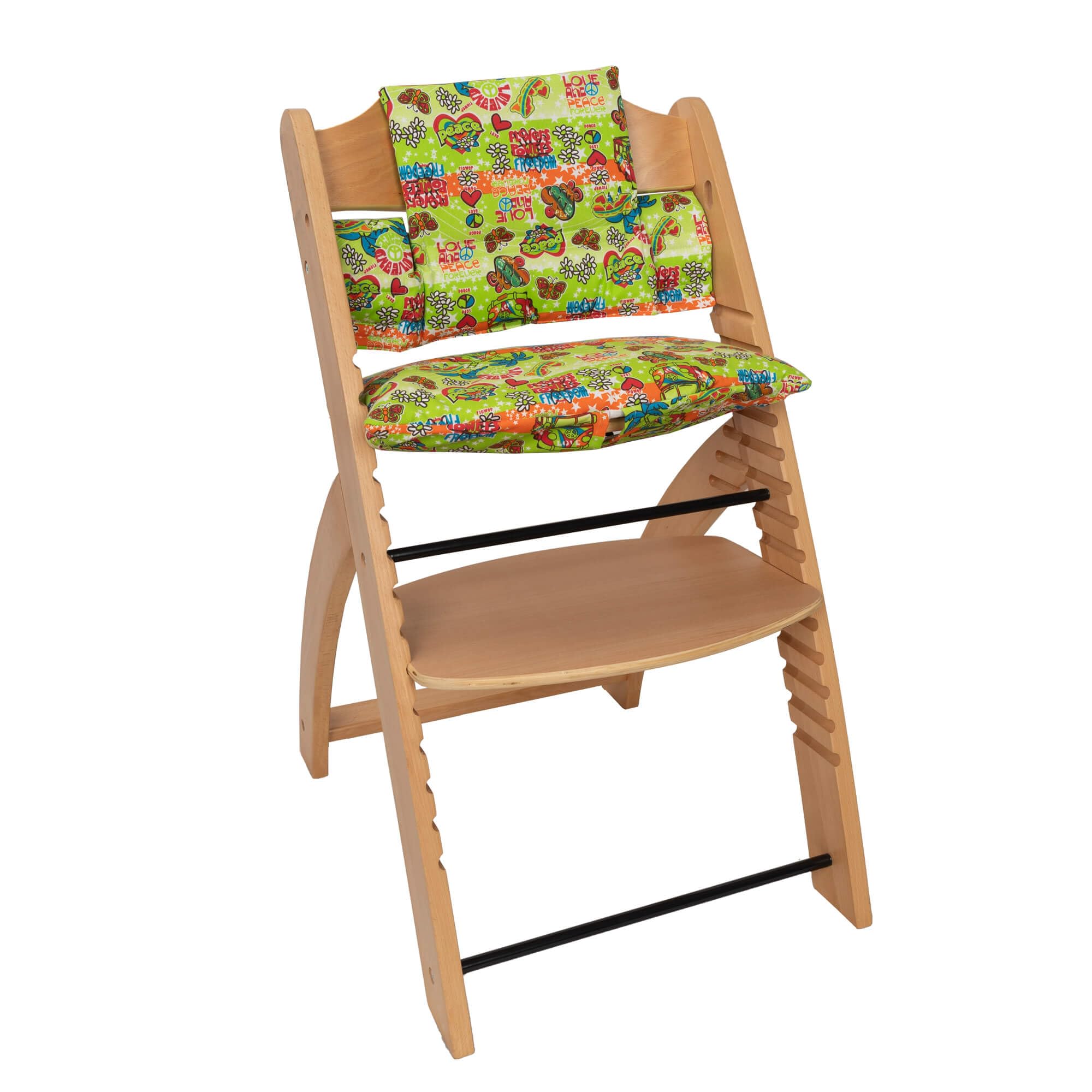 Babyline Housse Coussin Chaise Haute Stokke Tripp Trapp – Fleur Violet, Tissu Coton Étanche Hypoallergénique, Compatible Tous Modèles