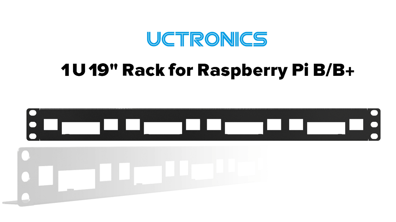 GeeekPi 19 Inch 1U Rack Mount For Raspberry Pi 5, With 4PCS PCIe To M.2 NVMe SSD Adapters, Holds Up To 4 Raspberry Pi 5/4B Boards, Compatible With 19 Inch Server Rack