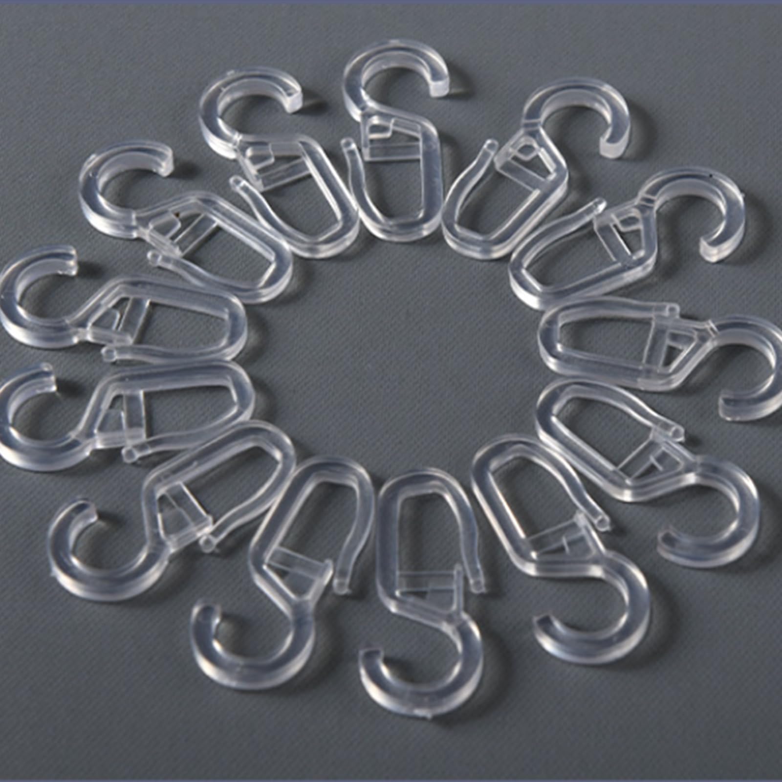 Lot de 100 anneaux de rideau avec clips de 30 mm – Crochets robustes pour draperie, rideaux de douche et tringles – Parfait pour la décoration de la maison et l'installation facile