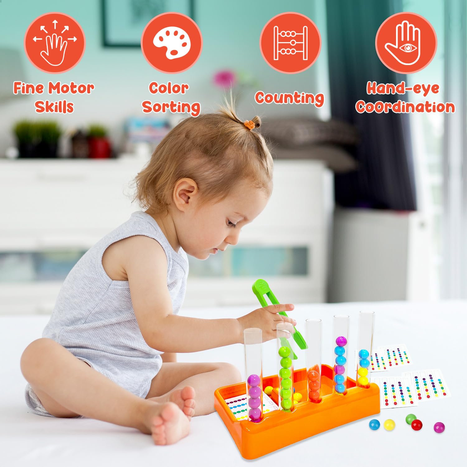 Preschool Learning Activities Counting & Color Sorting Toys ...