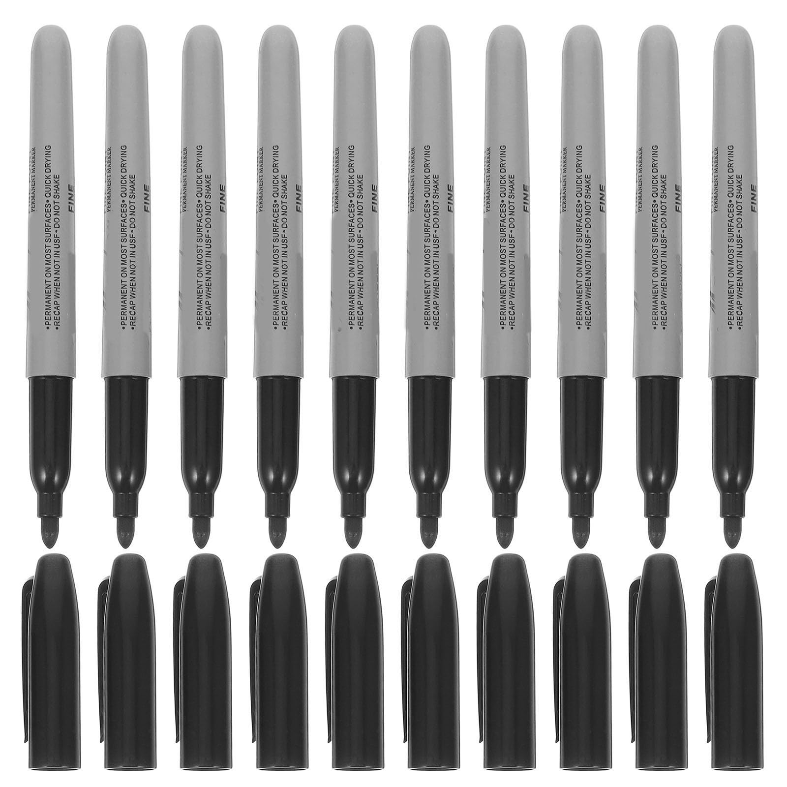 VILLCASE 100 Pièces Marqueurs Permanents à Pointe Fine pour Murs et Conteneurs, Séchage Rapide, Plastique Solide, Adaptés aux Bureaux L’écriture Professionnelle