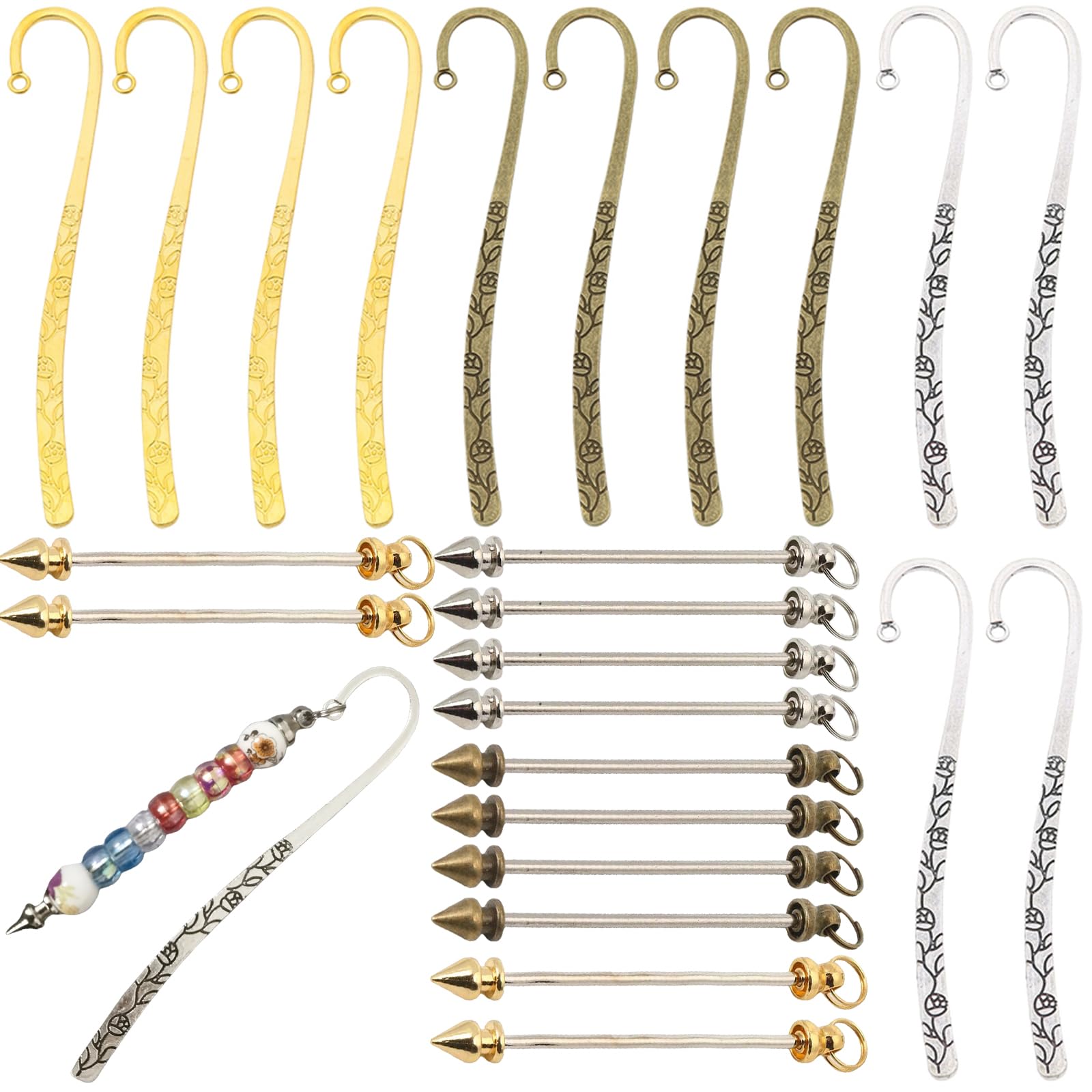 20Pcs Beadable Bookmarks, Beadable Metal Bookmark DIY Blank - View #3