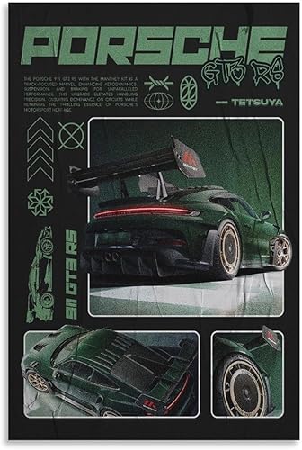 JUANJIANG Póster de SuperCar para amantes del automóvil, póster de conocimiento, pintura decorativa, lienzo, arte de pared, póster de sala de estar,