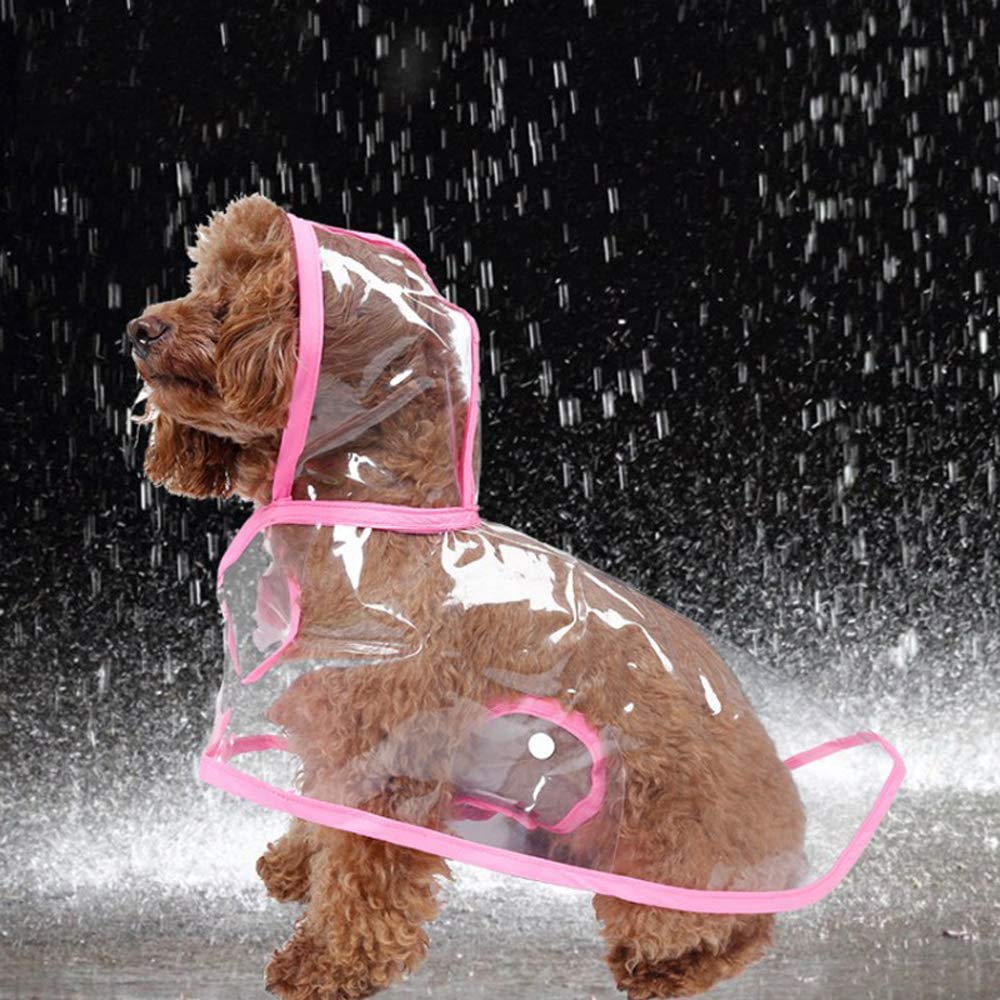 KoKoBin Manteau imperméable pour chiens de petite taille et chats, avec capuche, réglable, en PVC, transparent, et ultra-léger