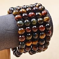 Vista 522 de MASSIVE BEADS Pulsera elástica de yoga hecha a mano con piedra natural, cristal curativo, energía, regalos para adultos unisex de 0.157 in, 0.236