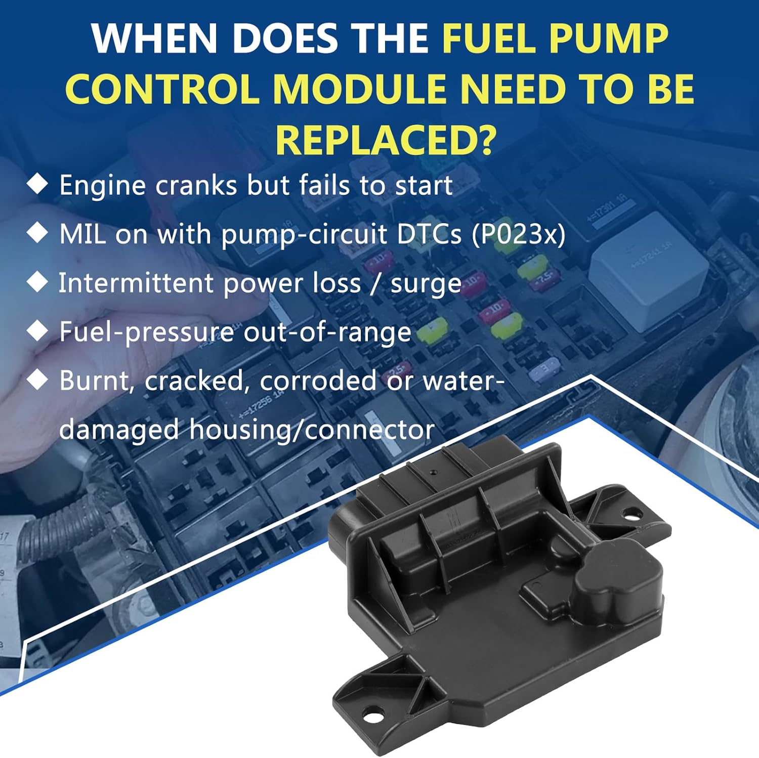 13540028 13537053 OEM Fuel Pump Power Control Module Fits for 2019-2022 Silverado 1500 5.3L, Fits for 2020-2022 Silverado 2500 HD 6.6L, Replace OE 13540028 13537053 13531875