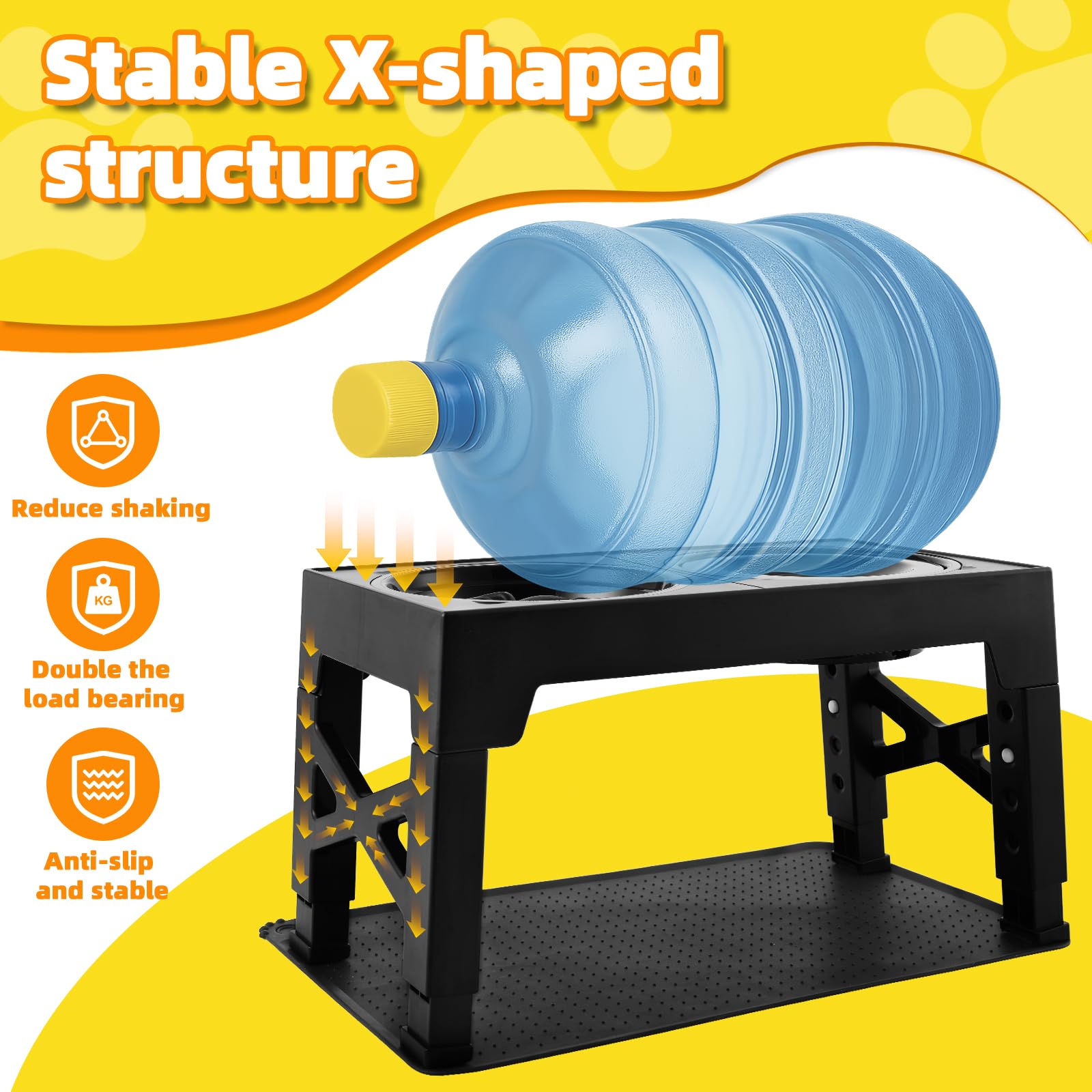 Ciotole per cani Rialzate Regolabili - Ciotola Acqua, Antingozzo, da Viaggio e Tappetino - Base antiscivolo per cani di taglia media/grande