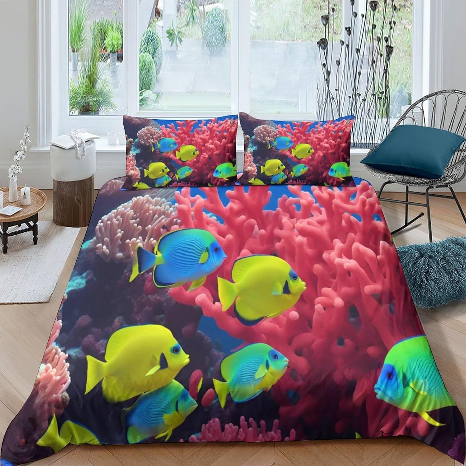 Housse de couette 140x200 sans repassage parure lit zippée douce