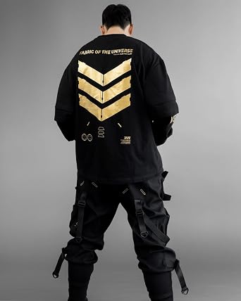 Fabric of the Universe Cyberpunk Techwear 10oz Heavyweight Premium Cotton Long Sleeve T-Shirt