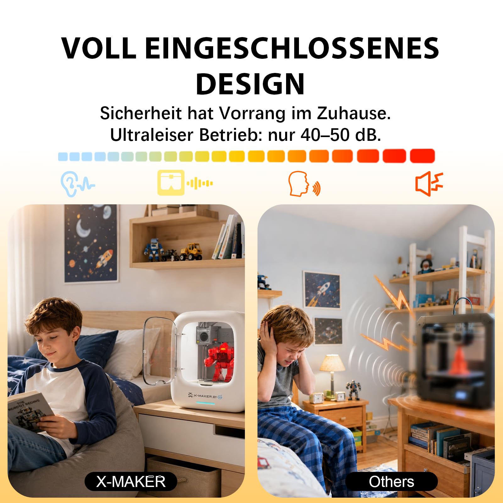 Stampa 3D AI, Kit con 8 Filamenti PLA, Funzione Di Design AI, Ampia Libertà Creativa, Velocità Fino A 400 Mm/S, con 16+ Mini Moduli 3D, Controllo tramite App, X-Maker Joy AI+