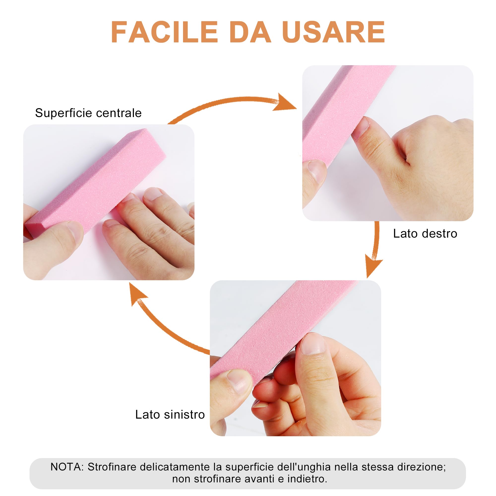 Elalove 10 Blocs Polissoirs à Ongles Professionnels (5 Blancs + 5 Roses) - Lime à Ongles 4 Faces Réutilisable pour Manucure/Pédicure - Mousse Douce et Durable pour Salon/À Domicile