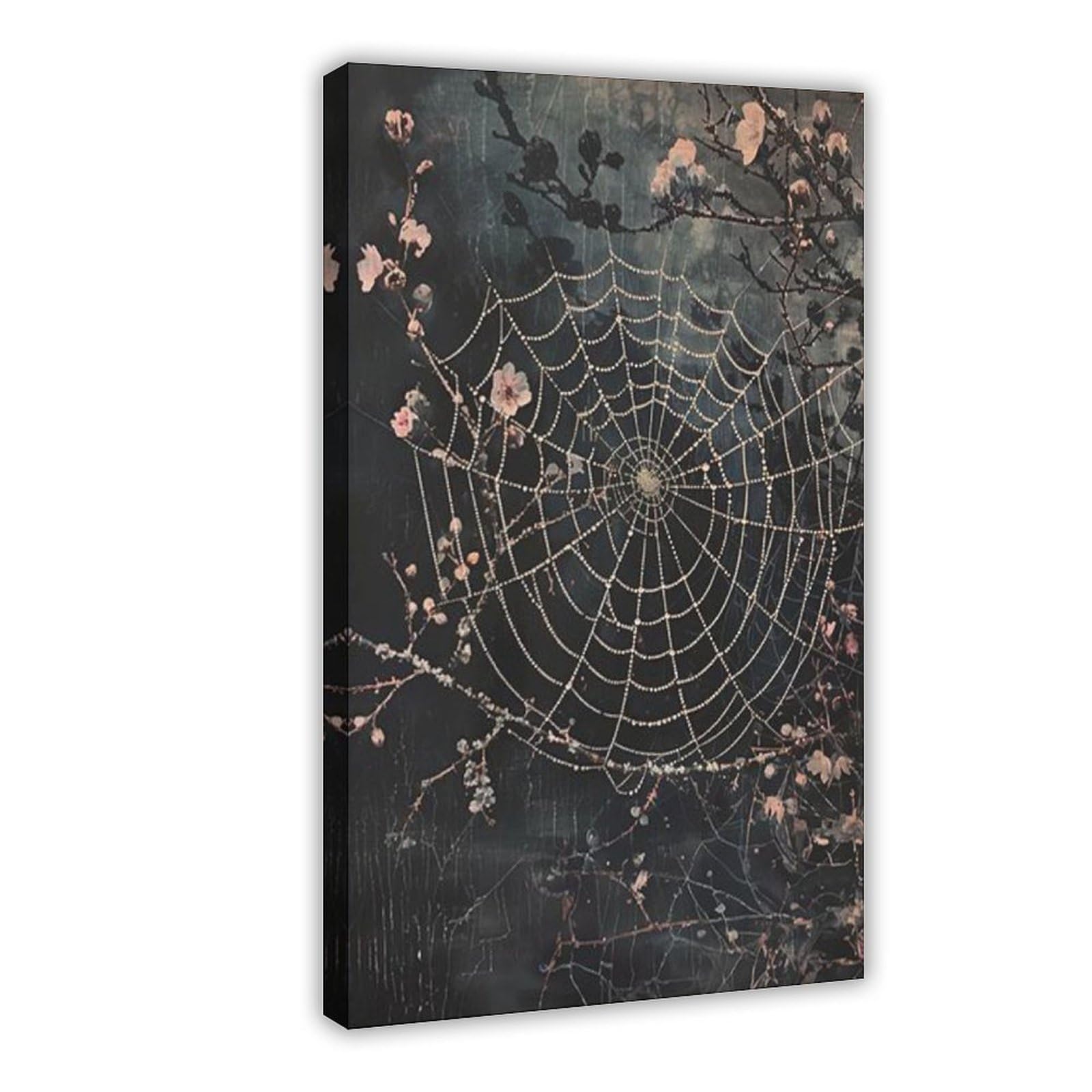 Spider Web Dark Forest Core Dark Hut Academy Plants And Flowers (2) Canvas Art Wall Decor Posters Home Bar Restaurant Garage Cafe Logo Gifts 16x24inch(40x60cm)
