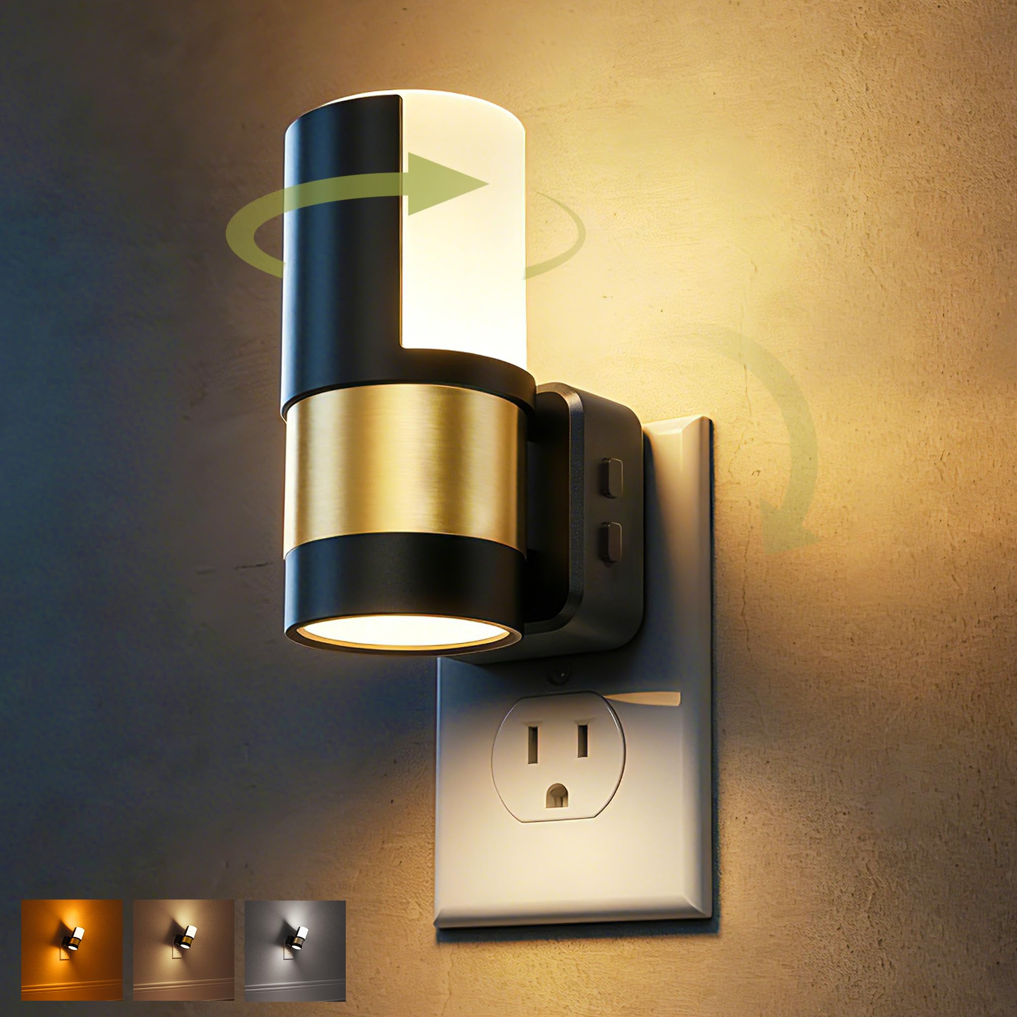 L LOHAS LED Night Lights Plug into Wall, Dimmable Plug in Night Light