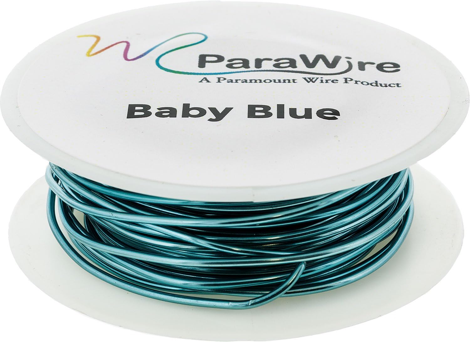Copper Wire, Silver Plated Parawire 18ga Baby Blue 25' Roll