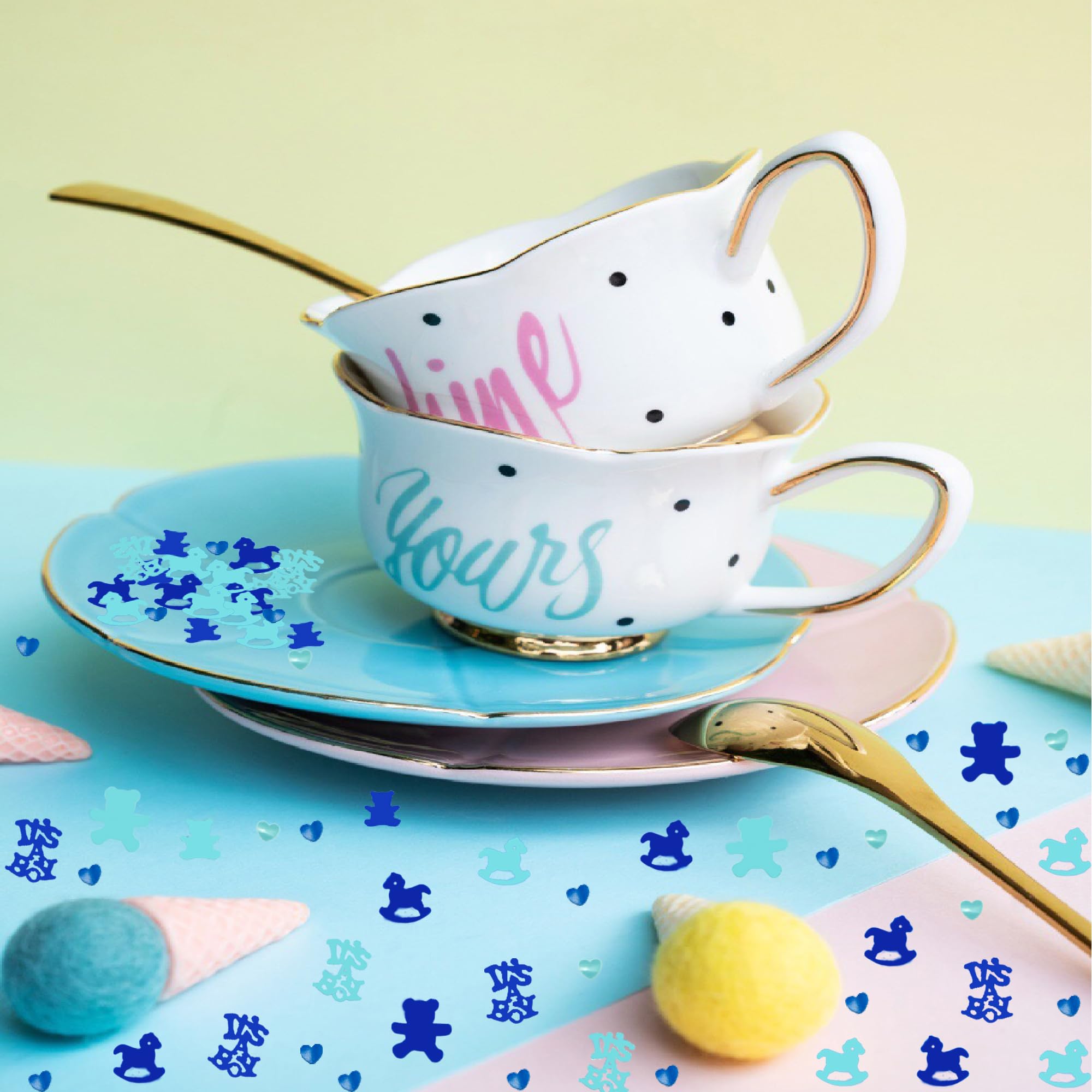 Konfetti für Jungen, Pailletten, Tischkonfetti, Metallic-Folie, Streusel oder DIY für Babyparty, Geburtstagsparty, Gastgeschenke (It's a Boy)