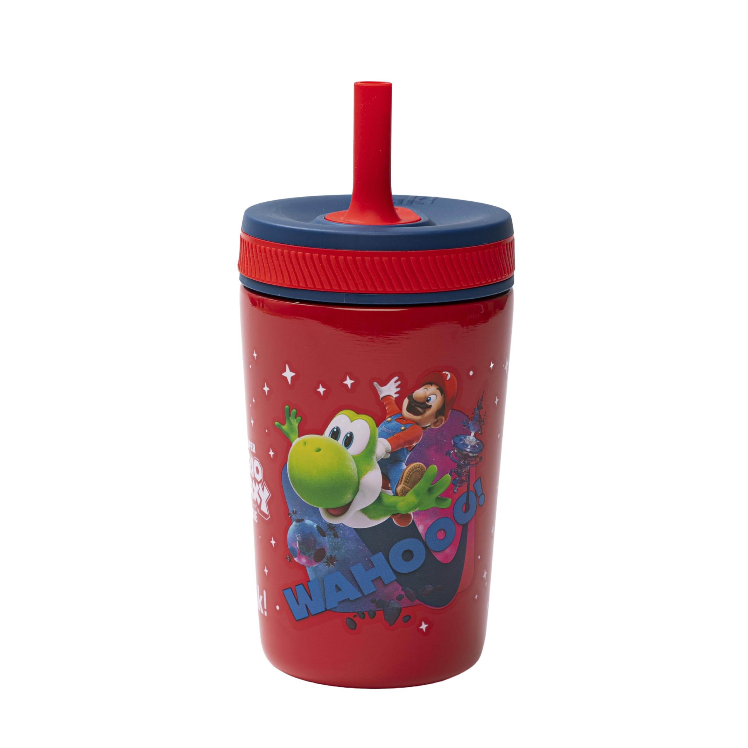Zak Designs Super Mario Kelso 12oz Leak-Proof Toddler Straw Cup
