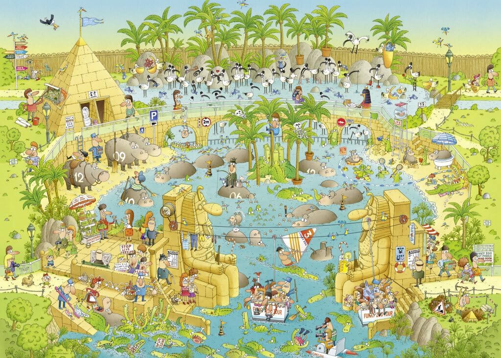 Heye Nile Habitat 1000 Piece Marino Degano Funky Zoo Jigsaw Puzzle
