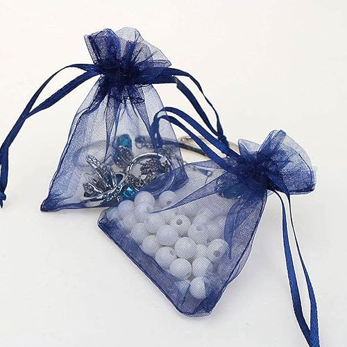 Vista 88 de 100 Pcs Gift Organza Bags 5x7 Inch Gold Drawstrings Sheer Fabric Pouch for Jewelry Baby Shower Christmas Party Favors Wedding Kids Men Teenage