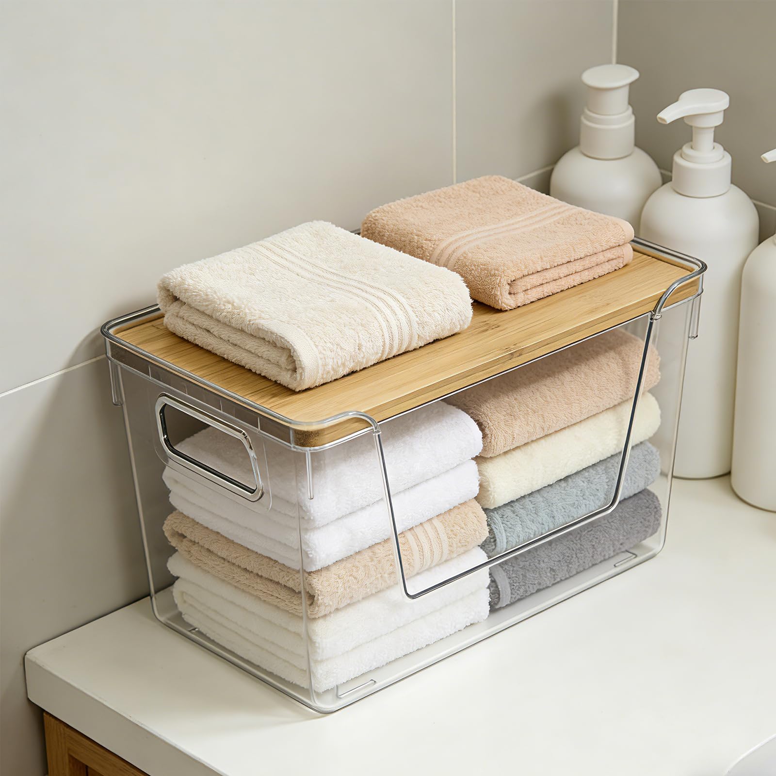 Juego de 4 organizadores y almacenamiento de despensa – Contenedores apilables de almacenamiento de despensa para patatas, cebolla, ajo, frutas, verduras, productos – cestas de organización