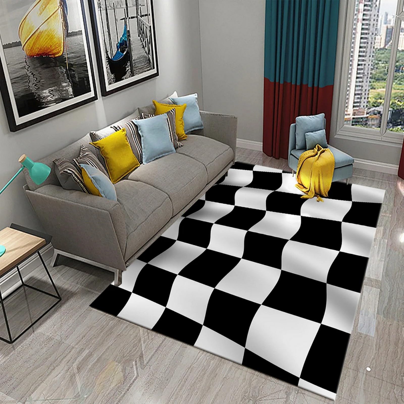 Casa Accessori Soggiorno Camera Da Letto Stampa Plaid Geometrico In Stile Minimalista Stampata In 3D Tappeto Camerette Per Bambini Accessori Casa Tapetti Da Salotto Moderni Tappeto Camera Le -7J1C2L7B