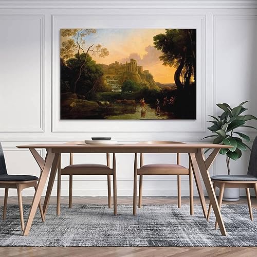 Miniatura 5 de Claude Lorrain - Póster de vista ideal de Tivoli, pintura decorativa en lienzo, arte de pared, póster de sala de estar, pintura de dormitorio, 12 x