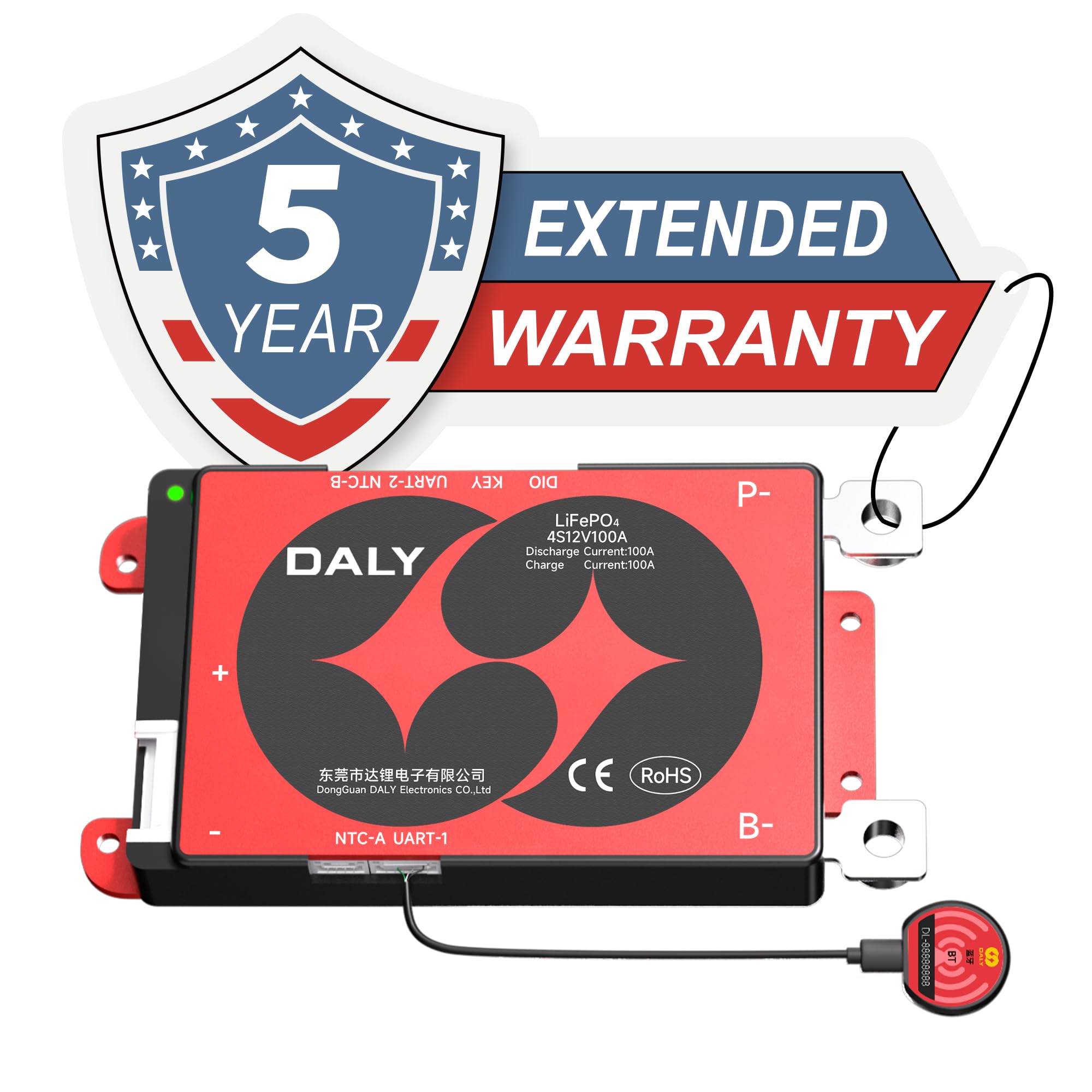 Amazon.com: DALY BMS 12V 4S 100A LiFePO4 - Smart Bluetooth Battery