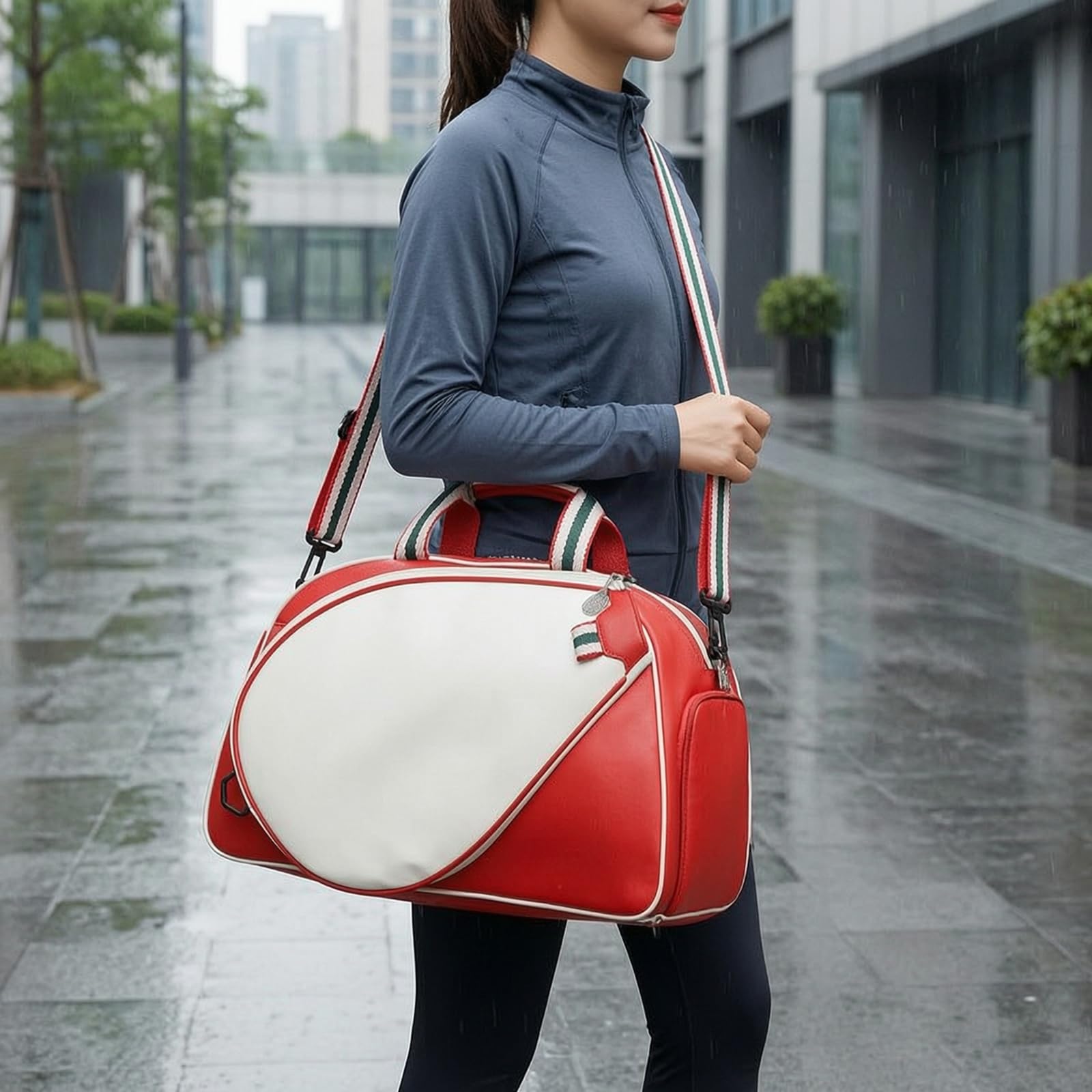 KESOTO Bolsa Impermeable para Raqueta y Accesorios con Capacidad Organizativa para Ropa y Calzado con Reforzadas y Correa Ancha Ajustable Acuada para Jugadores Bádminton