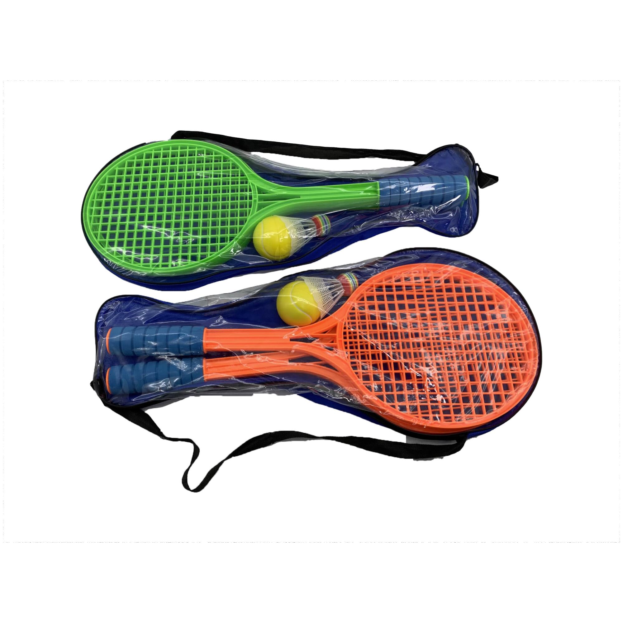 Twin Tennis Racket with Shuttlecock & Ball, 53 x 21 cm, Multicolor - Image 3