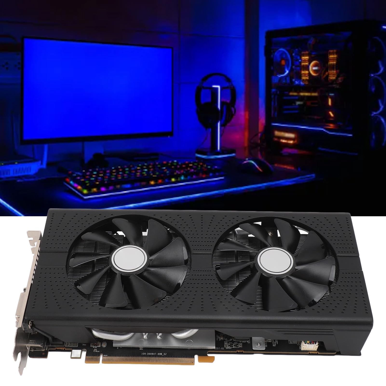 Amazon | RX590 8GBグラフィックカード、GDDR5 256ビットGPU、PCIE 3.0