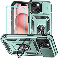 Vista 28 de HNHYGETE Funda para iPhone 13 con protector de pantalla HD: [grado militar de 20 pies probada en caídas] Funda protectora a prueba de golpes
