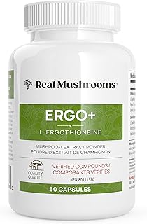 L-Ergothioneine Supplement, Oyster and Shitake Mushroom Extract, Immune Support Supplement with Beta Glucans, Longevity & Immune Support (60 Caps)