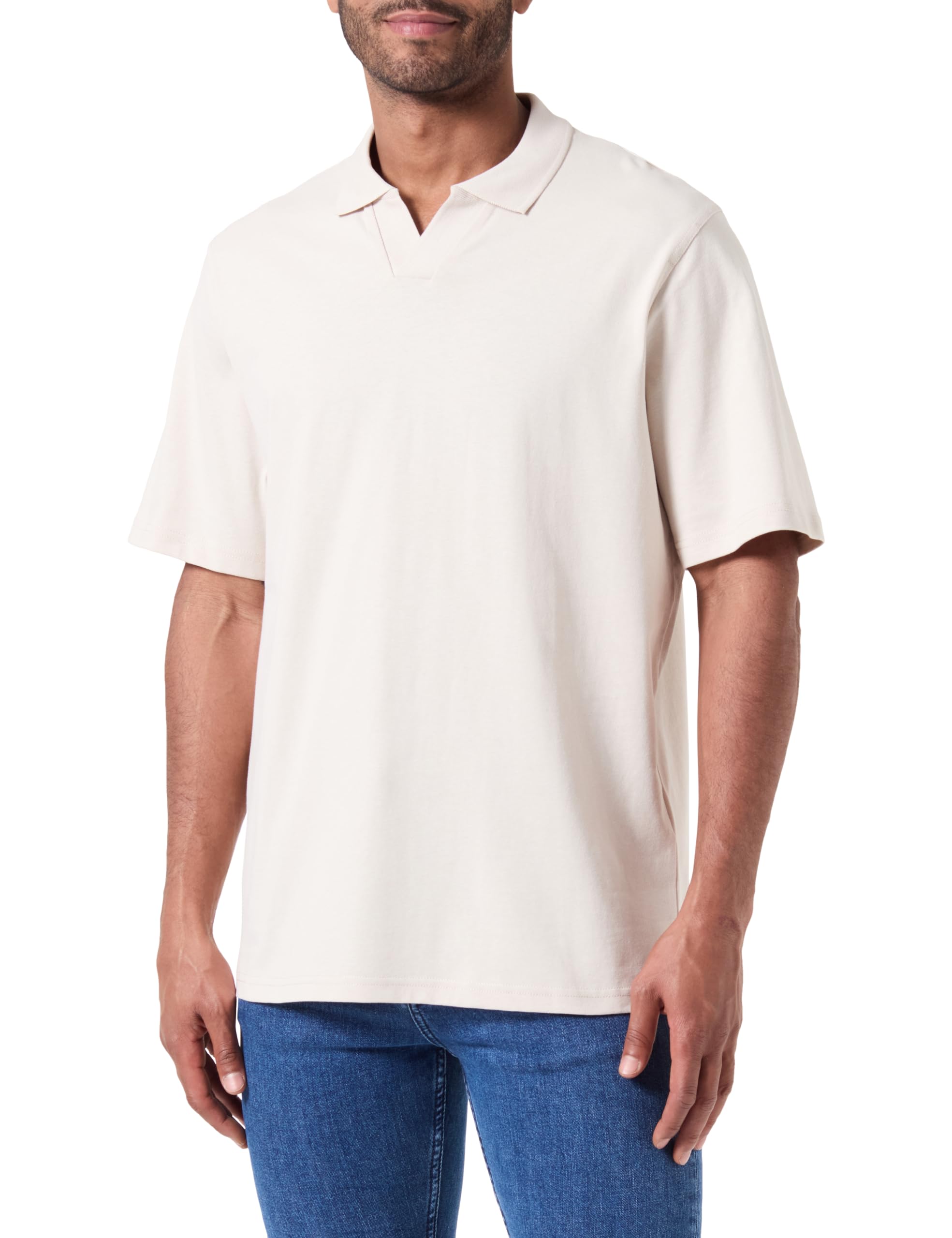 JACK&JONES JCOCOLLECTIVE Label Polo SS, Moonbeam, S