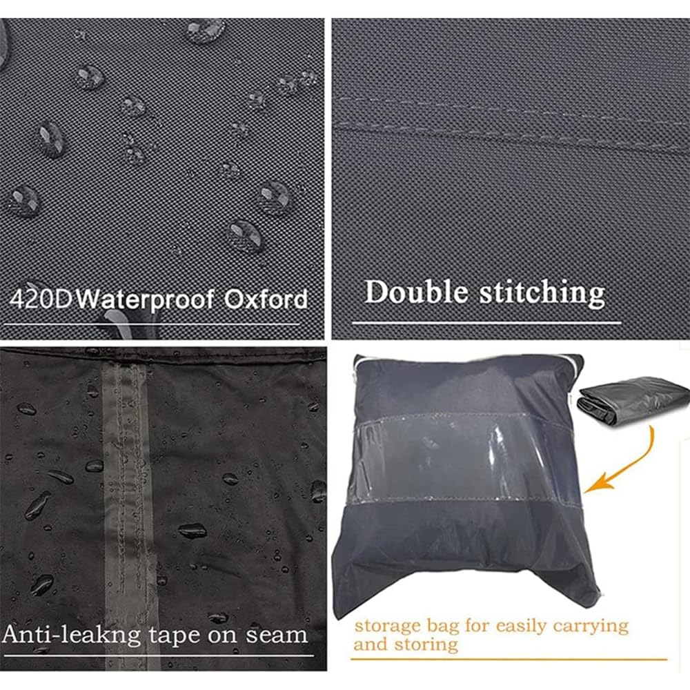 UCARE Prep Table Cover Compatible with 32in Keter Unity XL Portable Outdoor Prep Table/ Storage Cabinet Cover Heavy Duty Waterproof Grill Accessories Covers for Patio Kitchen Island Bar Cart, Gray