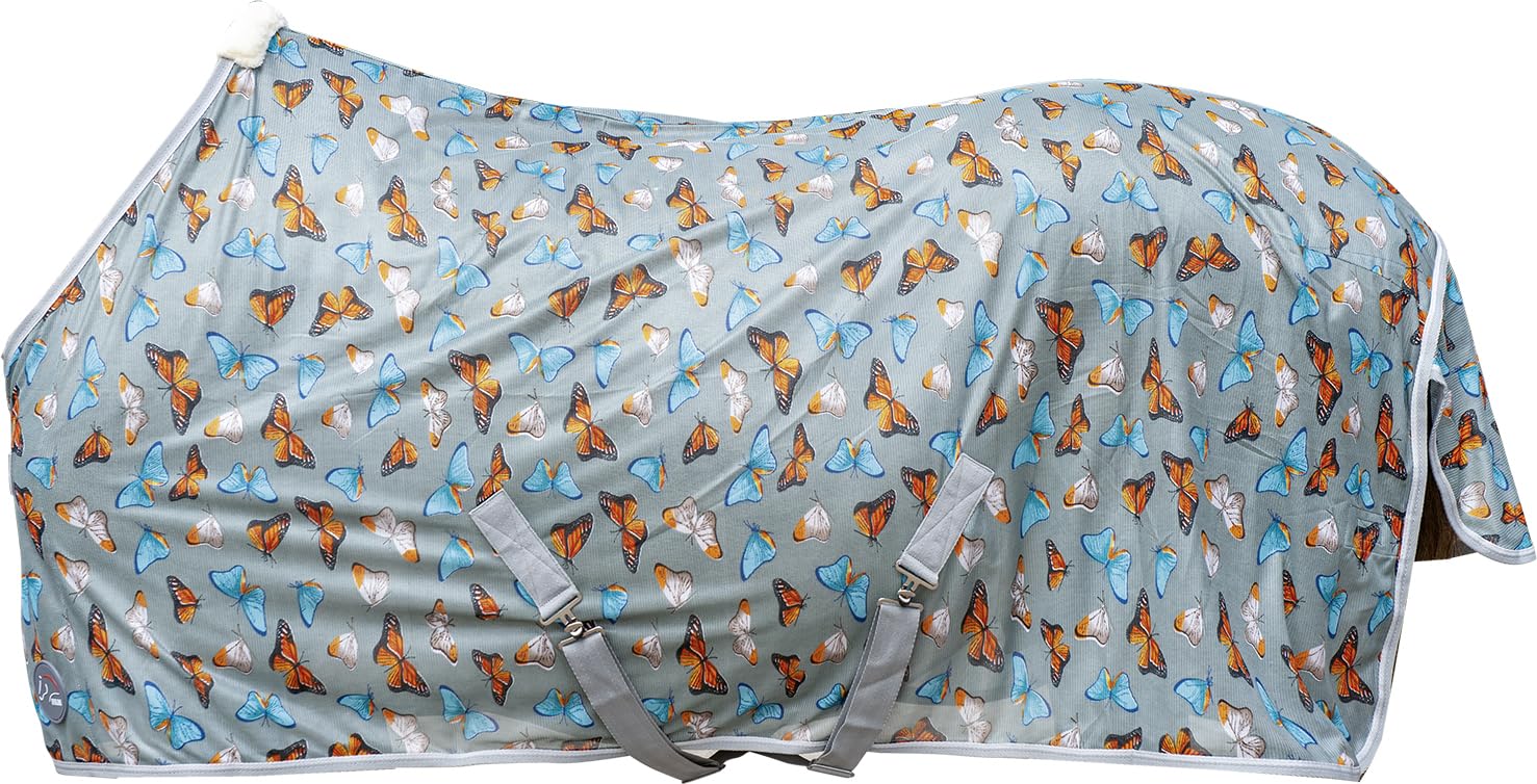 HKM Butterfly Horse Rugs & Blankets Light Grey 75