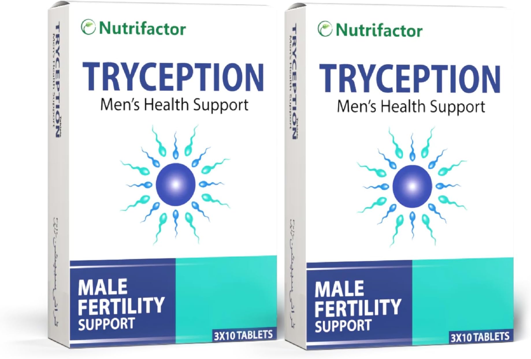 Nutrifactor Tryception Men’s Fertility Support, Boosts Sperm Count & Motility, Enhances Testosterone, Energy & Vitality, with Maca Root, Zinc, B12 & Selenium, 30 Vegan Capsules | Buy 1, Get 1 Free