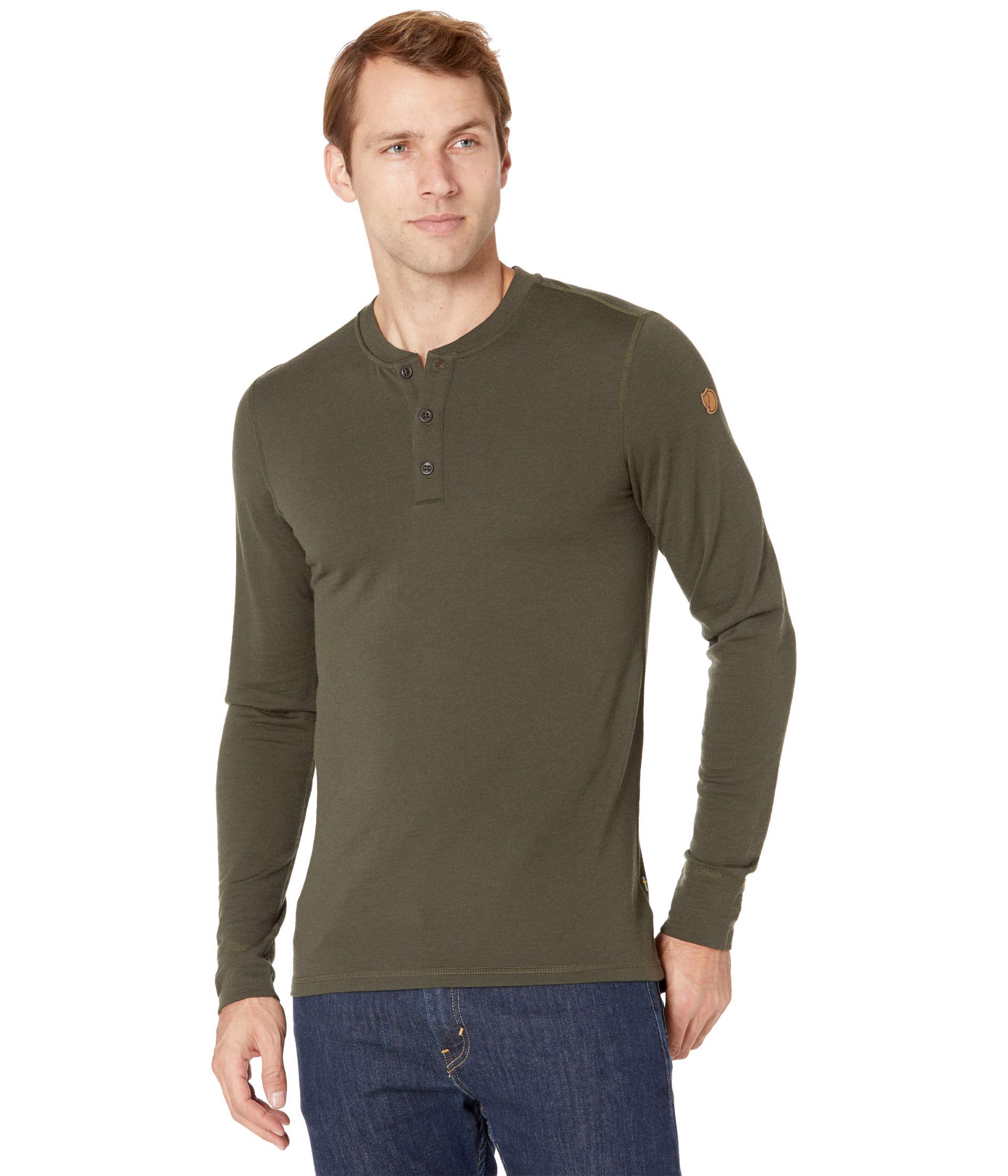 FJALLRAVEN F81900-662 Singi Merino Henley M Deep Forest S