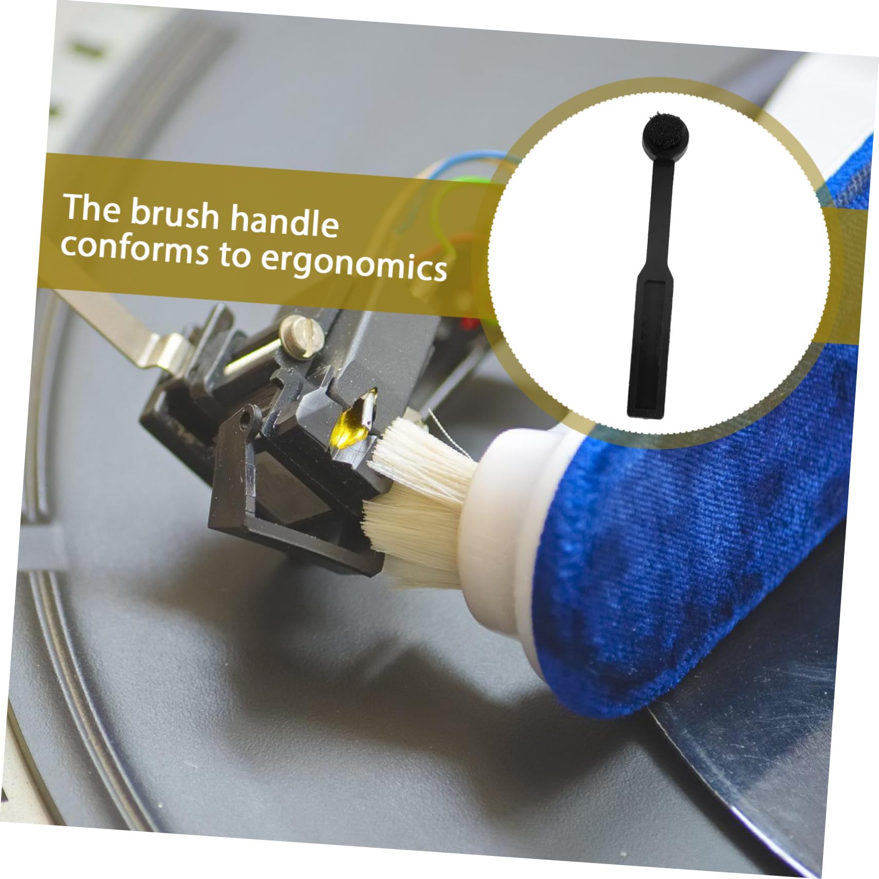 TOYANDONA 5pièces Brosse De Nettoyage pour Stylus De Tourne-disques Accessoire Anti-Statique pour Préserver La Qualité Sonore des Disques Vinyles