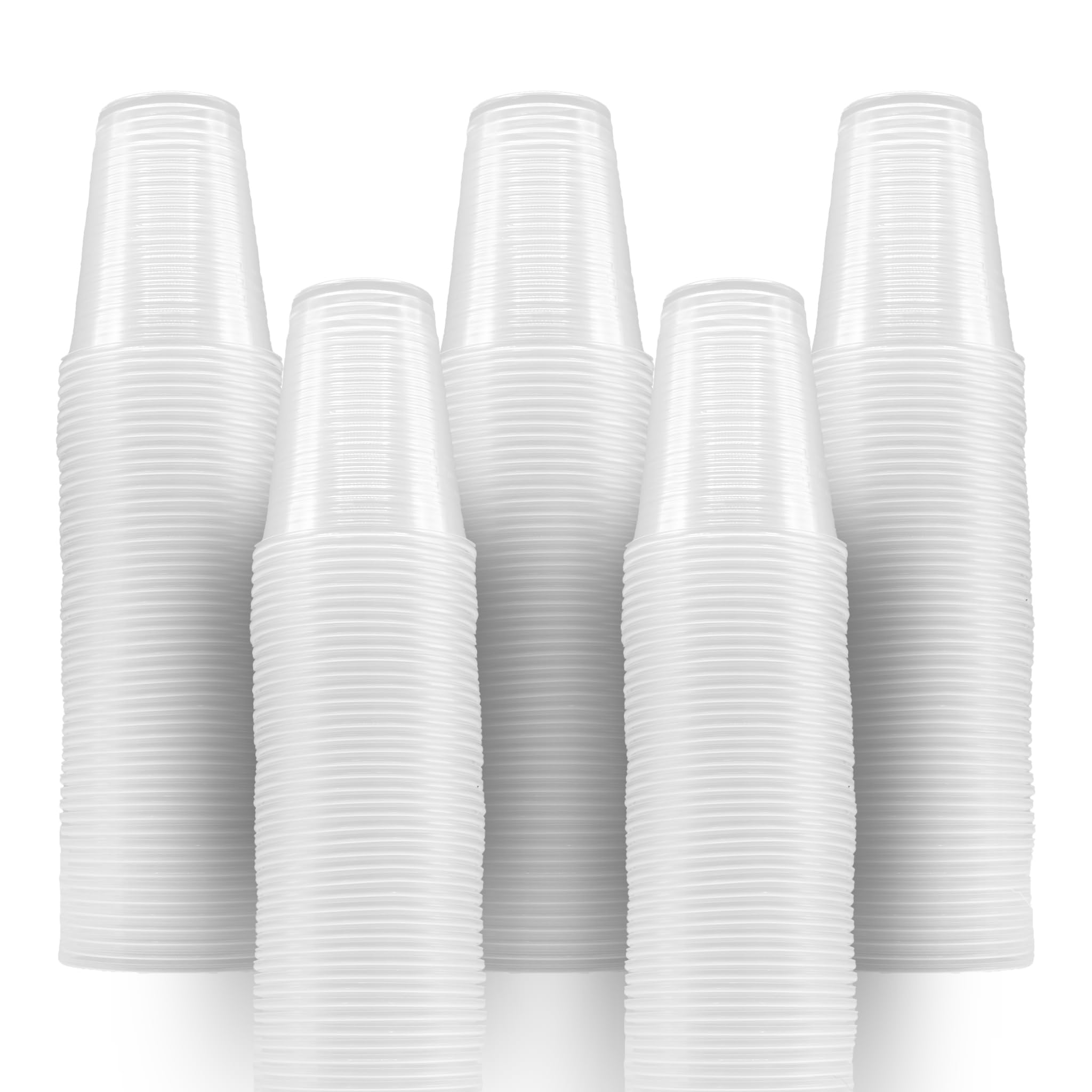 Generico 3000 Bicchieri Acqua in Plastica Trasparente 200 cc – Usa e Getta – Resistenti per Bevande Calde e Fredde – Ideali per Bar, Uffici, Eventi, Distributori Automatici