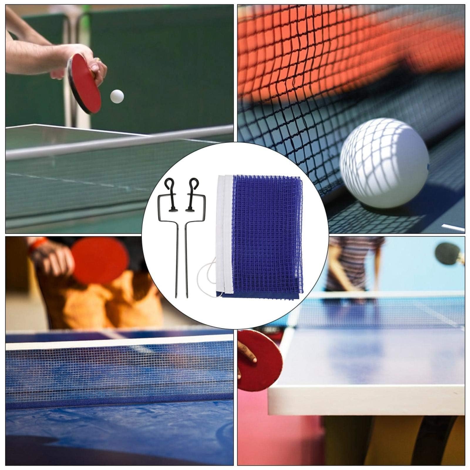 Agatige Rete da pingpong con Morsetti, Accessori di Ricambio per Rete da pingpong con Staffa di Fissaggio Portatile, Facile da installare