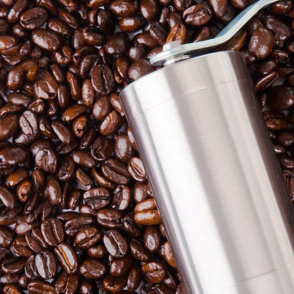 Manual Coffee Grinder with Adjustable Setting，Conical Burr Mill Brushed Stainless Steel Whole Bean Drip, Espresso