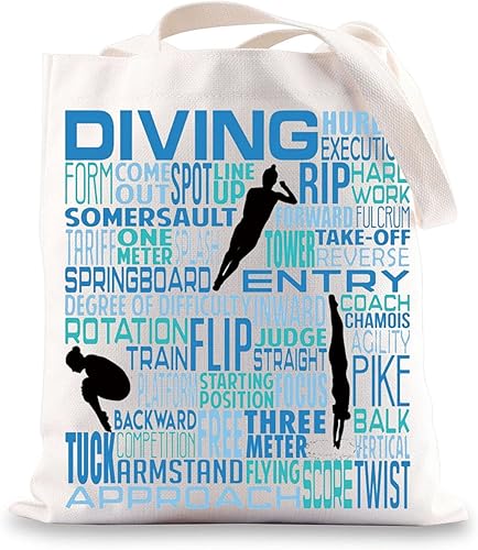 BWWKTOP Springboard - Bolsa de buceo con plataforma de buceo, regalo de buceo, bolsa de hombro Springboard Diver
