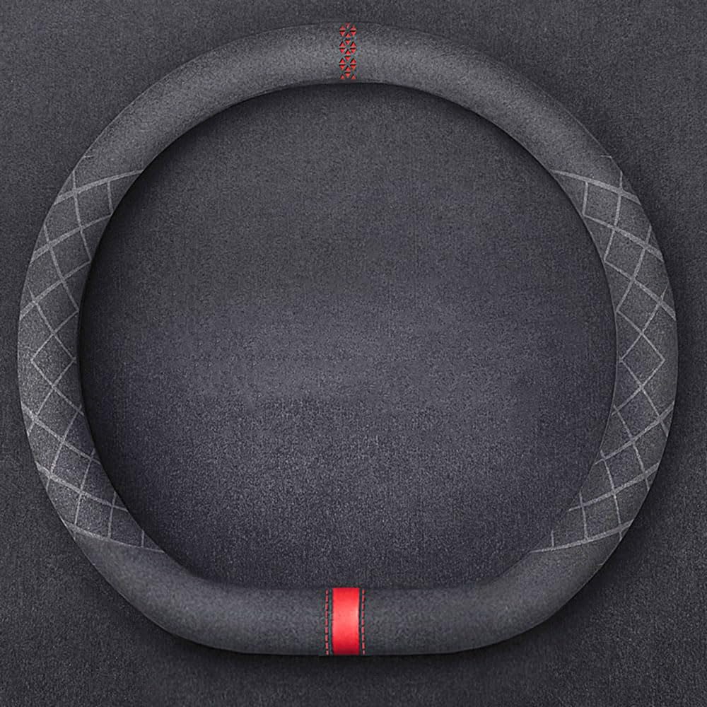 Car Steering Wheel Sleeve for Hyundai Bayon/Ioniq 5 NE/Ioniq AE Hatchback Sedan with Ergonomic Design for Everyday Wear Protection,D-type-Red