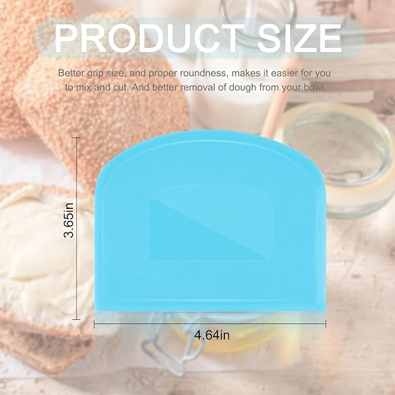 Sourdough Scraper Tool, 4 Pcs Flexible Bowl Scraper for Baking Bread Dough