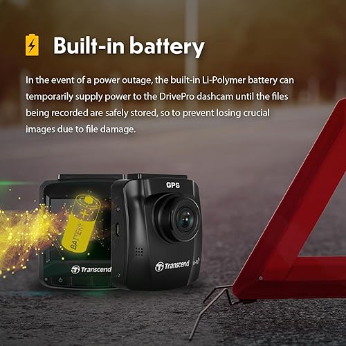 Miniatura 8 de Transcend DrivePro 250 1440P 2K QHD 60fps Dashcam de 64 GB con GPS, WiFi y montaje de succión TS-DP250A-64G