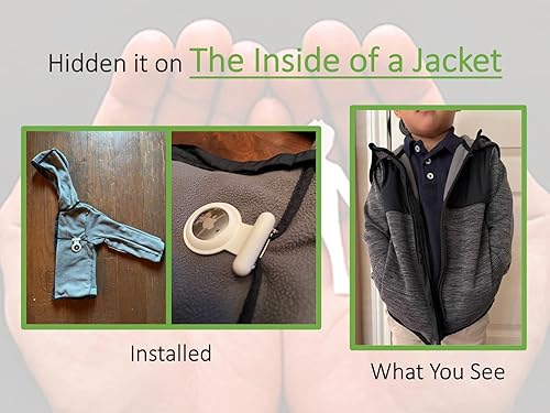 Miniatura 6 de Funda con gancho para AirTag de Apple rastreador de GPS oculto para niños, ancianos, mascotas, ropa, etc. Más seguro que un reloj , llavero,