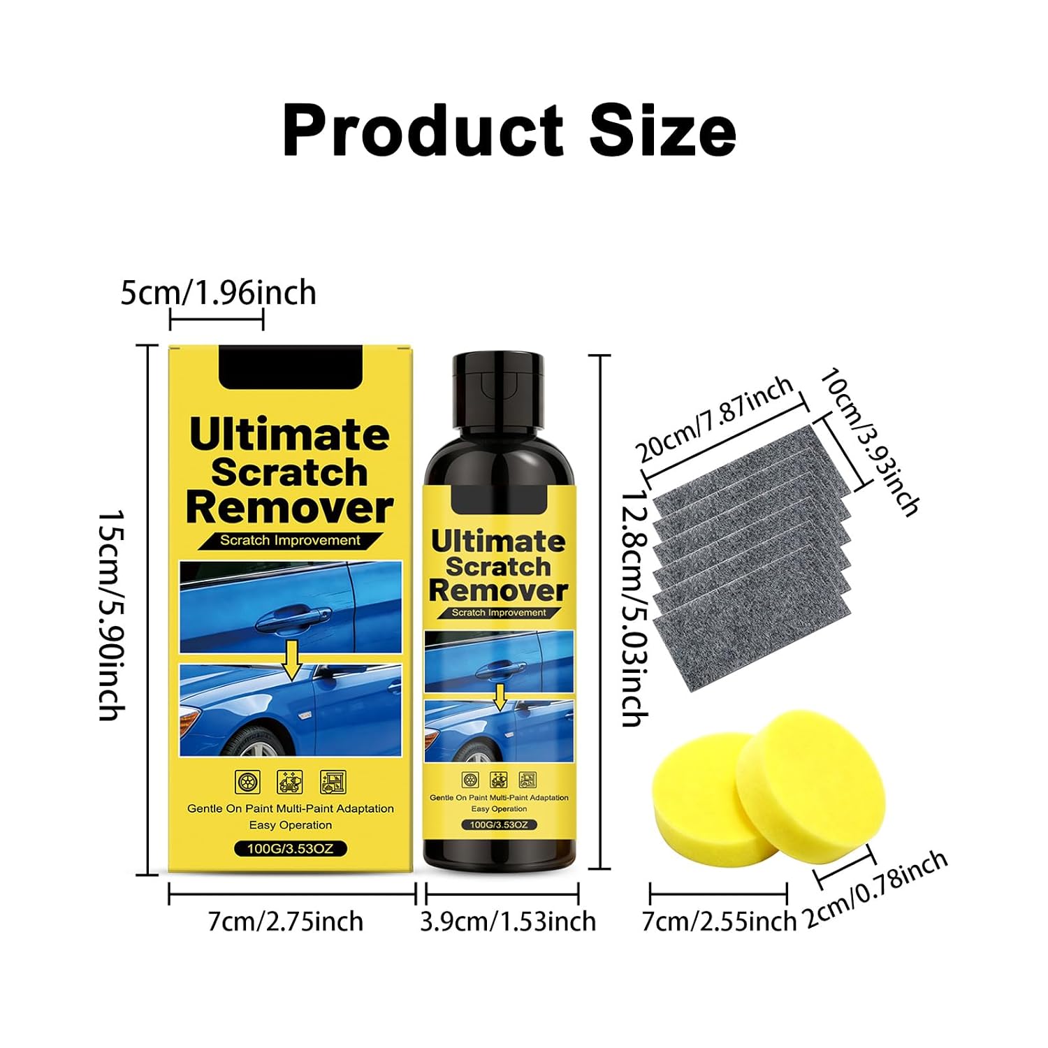 Scratch Remover – Eliminate All Car Scratches in 60 Seconds, Quick Fix Removal Paste for Deep Scratches