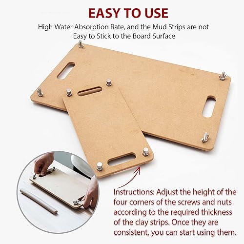 Miniatura 5 de Gkesgm 2 piezas de herramientas de cerámica portátiles con tornillos a juego para hacer esculturas de arcilla, herramientas de arcilla, tiras de