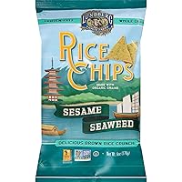 Vista 1 de Lundberg Family Farms - Chips de arroz con algas marinas de sésamo, caja de 12 – 6 onzas
