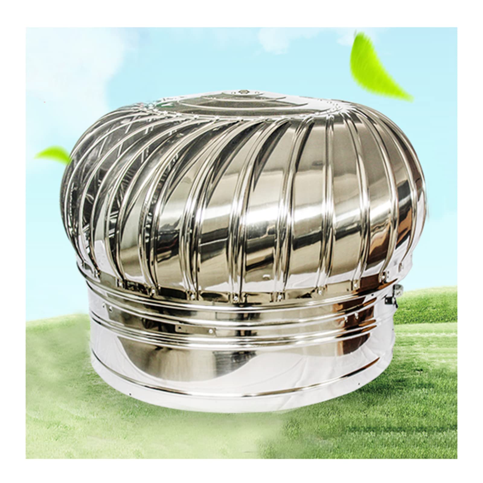 YFBCMXSKG Rotating Chimney Cap,Rotary Turbine Ventilator,Galvanized Steel Rotating Chimney Cowl Cap Spinner Anti-Downdraught,for Chimneys and Exhaust Vents Chimney Pots,110mm